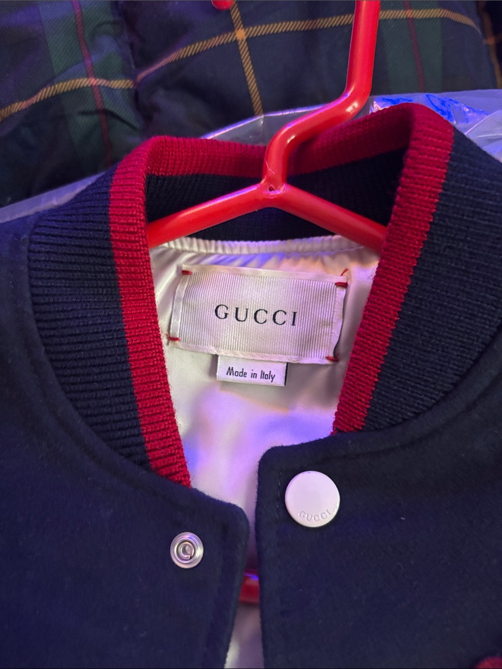 Gucci Kids Navy Jacket with Red and White Trim - Picture 2 of 4